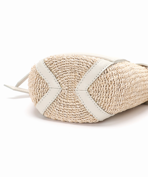 ヴィオラドーロ　アバカレザーコンビバッグ VIOLAd'ORO/ヴィオラドーロ】アバカ*レザーコンビBAG