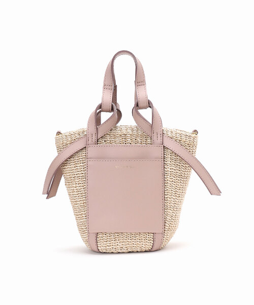 ヴィオラドーロ　アバカレザーコンビバッグ セール】【VIOLAd'ORO/ヴィオラドーロ】アバカ*レザーコンビBAG