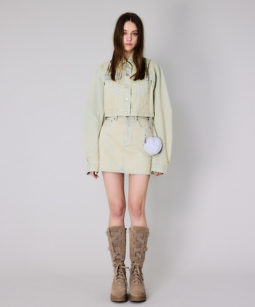 SLY（スライ）の「NOAH DENIM S/SK-E ノア デニム ショートスカート / セットアップ可（デニムスカート・レディース・ブルー系その他・0/1/2）」の10枚目の写真