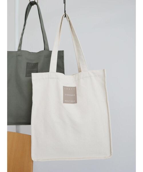 CRAFT STANDARD BOUTIQUE（クラフトスタンダードブティック）の「キャンバススクエアトート（トートバッグ・レディース・チャコールグレー/ナチュラル/カーキ・FREE）」の8枚目の写真