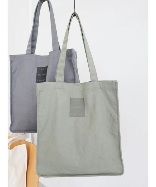 CRAFT STANDARD BOUTIQUE（クラフトスタンダードブティック）の「キャンバススクエアトート（トートバッグ・レディース・チャコールグレー/ナチュラル/カーキ・FREE）」の7枚目の写真