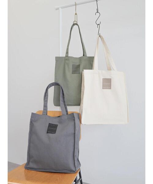 CRAFT STANDARD BOUTIQUE（クラフトスタンダードブティック）の「キャンバススクエアトート（トートバッグ・レディース・チャコールグレー/ナチュラル/カーキ・FREE）」の21枚目の写真