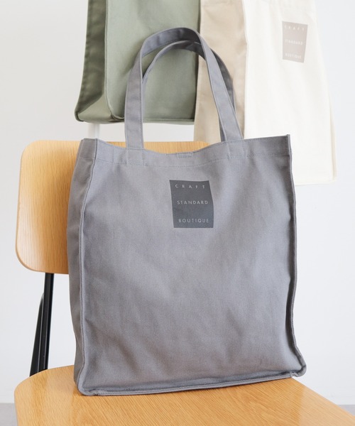 CRAFT STANDARD BOUTIQUE（クラフトスタンダードブティック）の「キャンバススクエアトート（トートバッグ・レディース・チャコールグレー/ナチュラル/カーキ・FREE）」の2枚目の写真