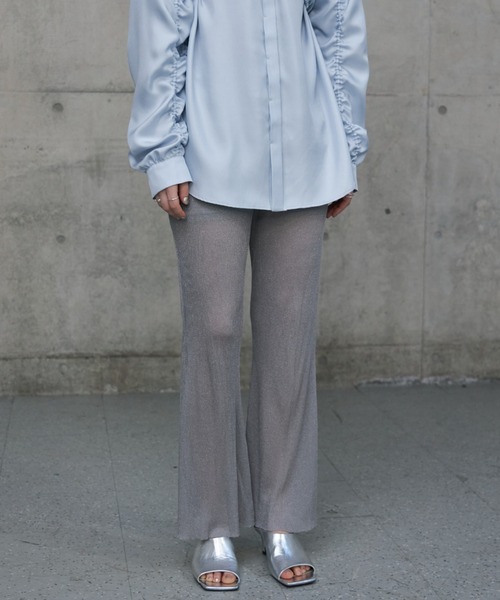 セール】LAME KNIT SHEER PANTS/ラメニットシアーパンツ（その他パンツ
