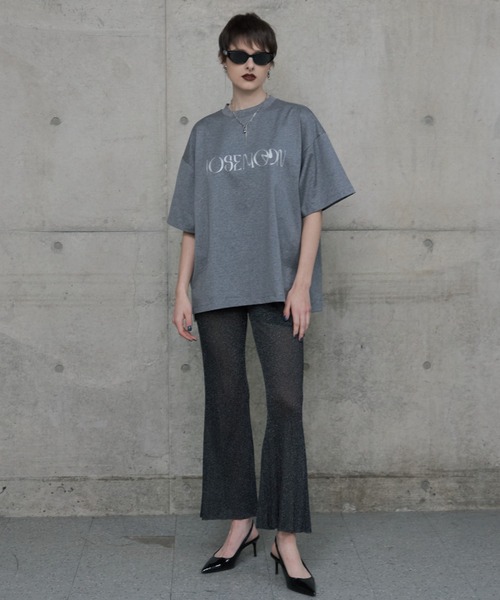 JOSE MOON(ジョゼムーン)の「LAME KNIT SHEER PANTS/ラメニットシアーパンツ(その他パンツ・レディース・ブラック/グレー/グリーン・FREE)」の5枚目の写真