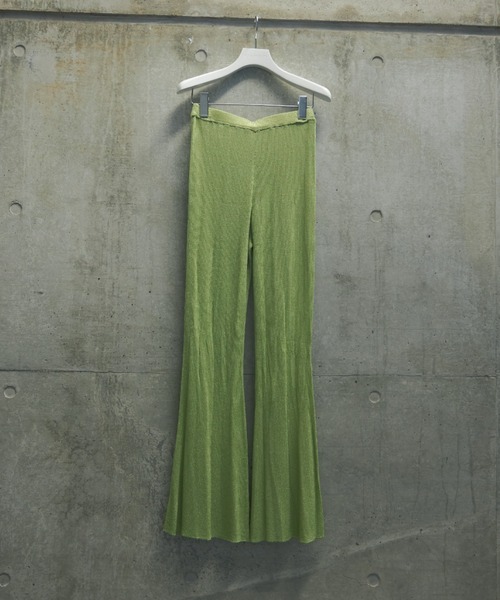 JOSE MOON(ジョゼムーン)の「LAME KNIT SHEER PANTS/ラメニットシアーパンツ(その他パンツ・レディース・ブラック/グレー/グリーン・FREE)」の21枚目の写真