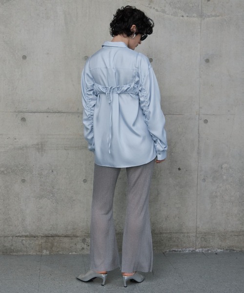 JOSE MOON(ジョゼムーン)の「LAME KNIT SHEER PANTS/ラメニットシアーパンツ(その他パンツ・レディース・ブラック/グレー/グリーン・FREE)」の15枚目の写真