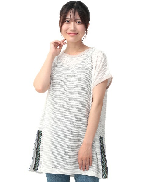 チチカカ（チチカカ）の「ドライタッチシアーカットソープルオーバー（Tシャツ/カットソー・レディース・アイボリー/カラフル・FREE）」の18枚目の写真