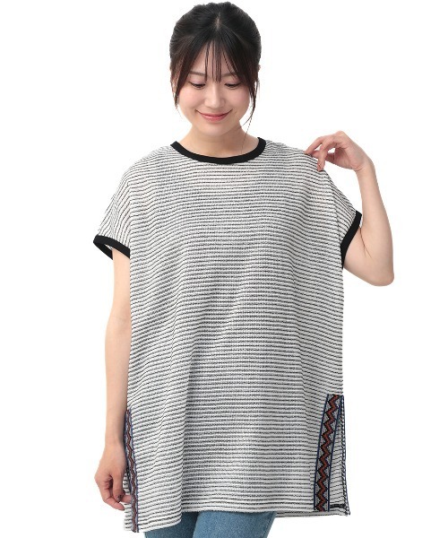 チチカカ（チチカカ）の「ドライタッチシアーカットソープルオーバー（Tシャツ/カットソー・レディース・アイボリー/カラフル・FREE）」の19枚目の写真