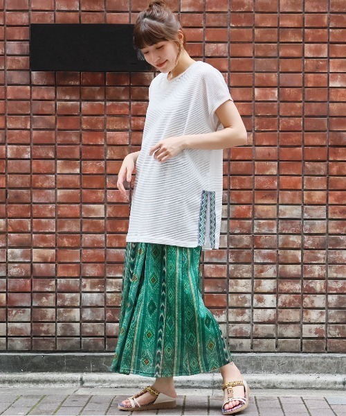 チチカカ（チチカカ）の「ドライタッチシアーカットソープルオーバー（Tシャツ/カットソー・レディース・アイボリー/カラフル・FREE）」の22枚目の写真