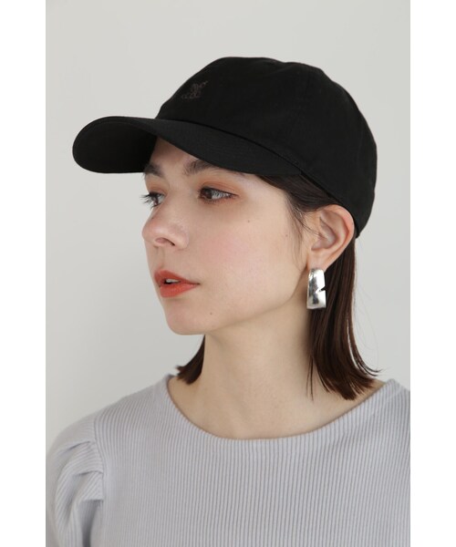 JILL STUART（ジルスチュアート）の「◆エンブレム刺繍キャップ（キャップ・レディース・ベージュ/ブラック・ﾌﾘ-）」の3枚目の写真