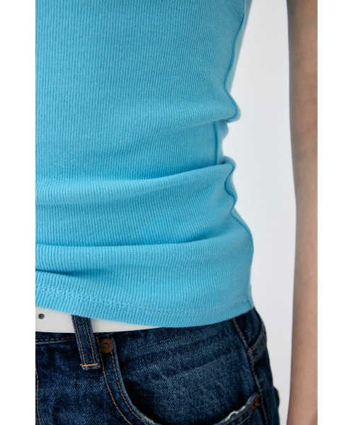 MOUSSY（マウジー）の「BASIC RIB タンクトップ（タンクトップ・レディース・ダークネイビー/ホワイト/オレンジ系その他/ライトブルー・FREE）」の22枚目の写真