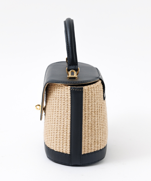 VIOLAd'ORO（ヴィオラドーロ）の「【VIOLAd'ORO】SANDRO　カゴバッグ（トートバッグ・レディース・グレー/ライトベージュ・フリー）」の4枚目の写真