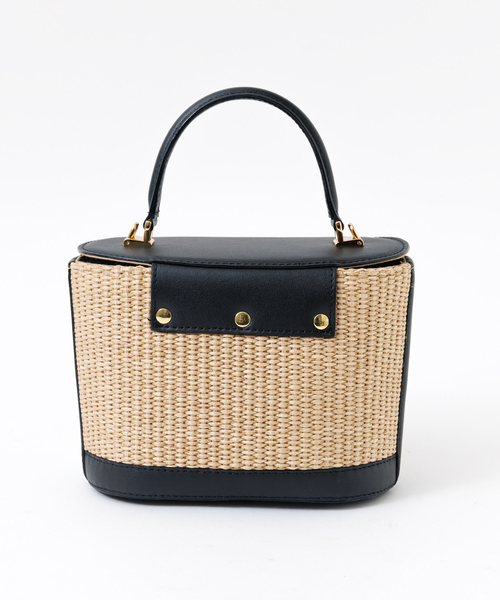 VIOLAd'ORO（ヴィオラドーロ）の「【VIOLAd'ORO】SANDRO　カゴバッグ（トートバッグ・レディース・グレー/ライトベージュ・フリー）」の5枚目の写真