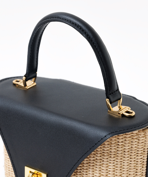 VIOLAd'ORO（ヴィオラドーロ）の「【VIOLAd'ORO】SANDRO　カゴバッグ（トートバッグ・レディース・グレー/ライトベージュ・フリー）」の6枚目の写真