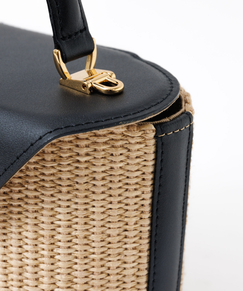 VIOLAd'ORO（ヴィオラドーロ）の「【VIOLAd'ORO】SANDRO　カゴバッグ（トートバッグ・レディース・グレー/ライトベージュ・フリー）」の14枚目の写真