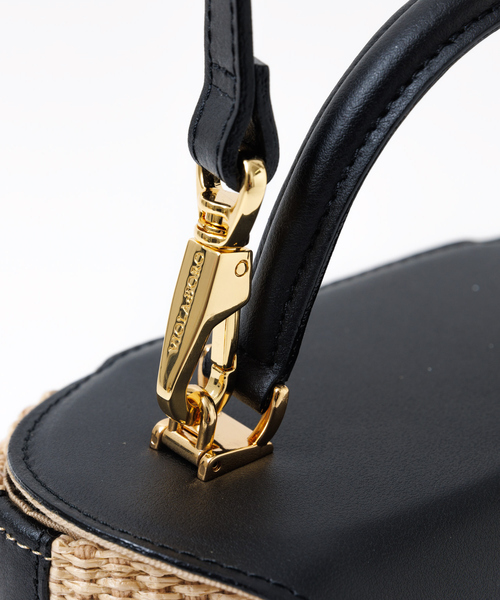 VIOLAd'ORO（ヴィオラドーロ）の「【VIOLAd'ORO】SANDRO　カゴバッグ（トートバッグ・レディース・グレー/ライトベージュ・フリー）」の7枚目の写真