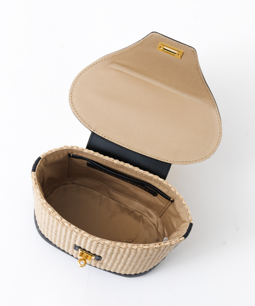 VIOLAd'ORO（ヴィオラドーロ）の「【VIOLAd'ORO】SANDRO　カゴバッグ（トートバッグ・レディース・グレー/ライトベージュ・フリー）」の10枚目の写真