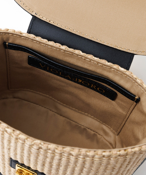 VIOLAd'ORO（ヴィオラドーロ）の「【VIOLAd'ORO】SANDRO　カゴバッグ（トートバッグ・レディース・グレー/ライトベージュ・フリー）」の11枚目の写真