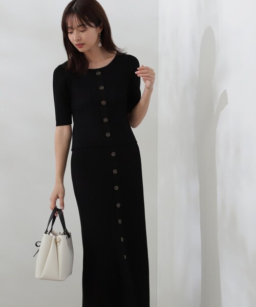 PROPORTION BODY DRESSING(プロポーションボディドレッシング)の「ショートニット×タイトセットアップ / 1214140508(ワンピース・レディース・ホワイト系その他/ブルー/ブラック・SMALL/MEDIUM)」の9枚目の写真