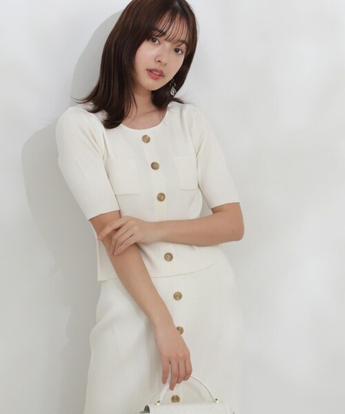 PROPORTION BODY DRESSING(プロポーションボディドレッシング)の「ショートニット×タイトセットアップ / 1214140508(ワンピース・レディース・ホワイト系その他/ブルー/ブラック・SMALL/MEDIUM)」の21枚目の写真