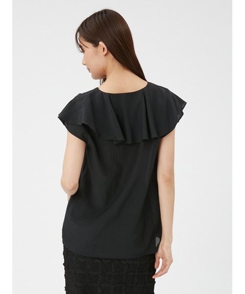 FRAY I.D（フレイアイディー）の「ラッフルディテールブラウス（シャツ/ブラウス・レディース・ブルー/ブラック/ホワイト・FREE）」の5枚目の写真