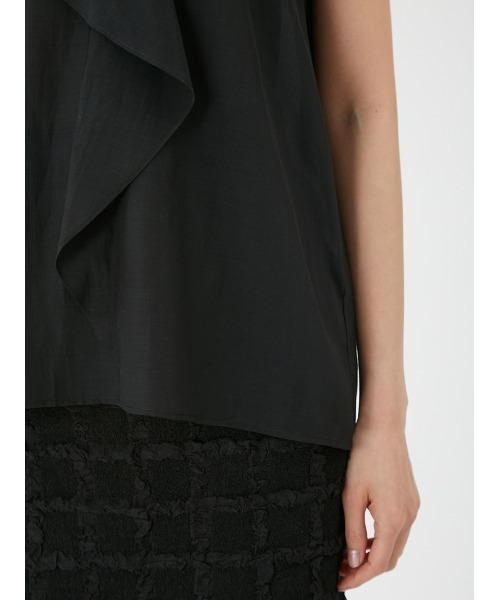 FRAY I.D（フレイアイディー）の「ラッフルディテールブラウス（シャツ/ブラウス・レディース・ブルー/ブラック/ホワイト・FREE）」の9枚目の写真