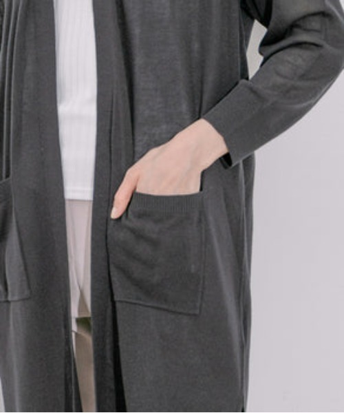 Jayro（ジャイロ）の「UVカット麻混ロングトッパーカーディガン（カーディガン/ボレロ・レディース・ブルー/ブラック/ライトグリーン/レッド/ネイビー/イエロー・M）」の19枚目の写真