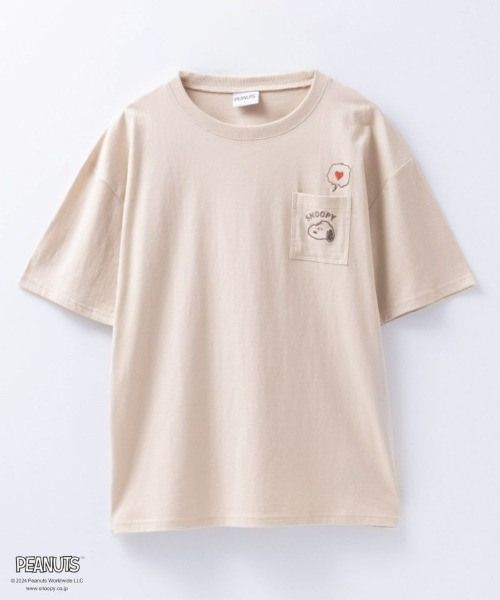 PEANUTS(ピーナッツ)の「PEANUTS スヌーピー アソートプリントTシャツ(Tシャツ/カットソー・レディース・グリーン系その他/ベージュ/ホワイト/ブラック・フリー)」の18枚目の写真