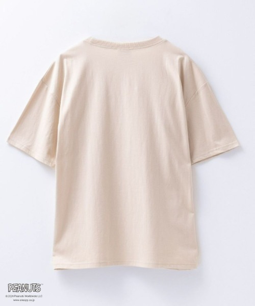PEANUTS(ピーナッツ)の「PEANUTS スヌーピー アソートプリントTシャツ(Tシャツ/カットソー・レディース・グリーン系その他/ベージュ/ホワイト/ブラック・フリー)」の19枚目の写真