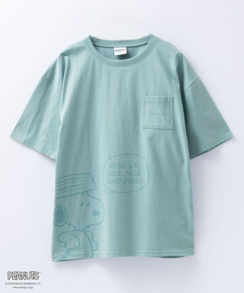 PEANUTS(ピーナッツ)の「PEANUTS スヌーピー アソートプリントTシャツ(Tシャツ/カットソー・レディース・グリーン系その他/ベージュ/ホワイト/ブラック・フリー)」の20枚目の写真