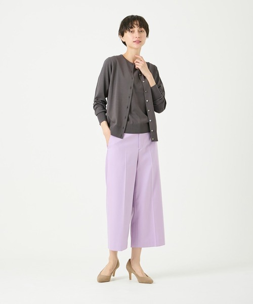 I.T.'S international(イッツインターナショナル)の「ベーシックワイドクロップドパンツ(その他パンツ・レディース・ブラック/チャコールグレー/パープル/ベージュ/オフホワイト/グレー/ブルー/その他7/イエロー・11号/9号/7号)」の10枚目の写真