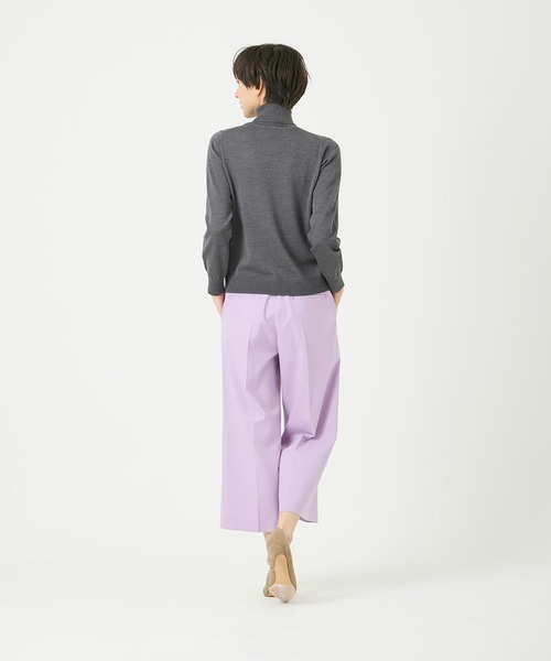 I.T.'S international(イッツインターナショナル)の「ベーシックワイドクロップドパンツ(その他パンツ・レディース・ブラック/チャコールグレー/パープル/ベージュ/オフホワイト/グレー/ブルー/その他7/イエロー・11号/9号/7号)」の12枚目の写真