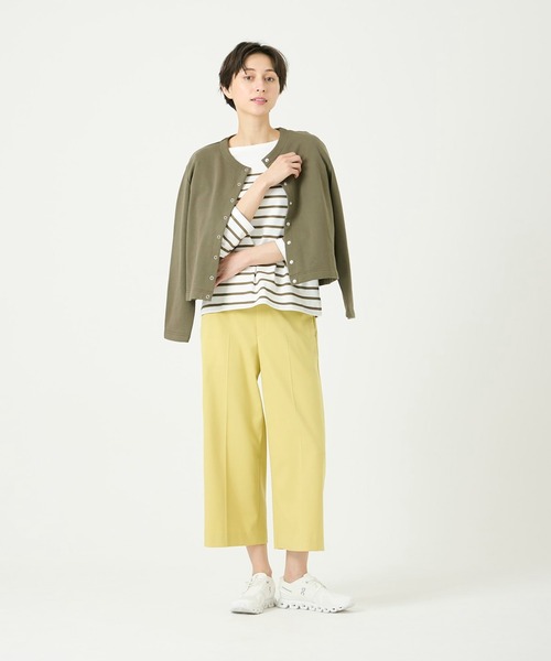 I.T.'S international(イッツインターナショナル)の「ベーシックワイドクロップドパンツ(その他パンツ・レディース・ブラック/チャコールグレー/パープル/ベージュ/オフホワイト/グレー/ブルー/その他7/イエロー・11号/9号/7号)」の13枚目の写真