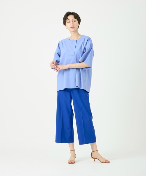 I.T.'S international(イッツインターナショナル)の「ベーシックワイドクロップドパンツ(その他パンツ・レディース・ブラック/チャコールグレー/パープル/ベージュ/オフホワイト/グレー/ブルー/その他7/イエロー・11号/9号/7号)」の14枚目の写真