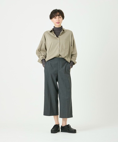 I.T.'S international(イッツインターナショナル)の「ベーシックワイドクロップドパンツ(その他パンツ・レディース・ブラック/チャコールグレー/パープル/ベージュ/オフホワイト/グレー/ブルー/その他7/イエロー・11号/9号/7号)」の15枚目の写真