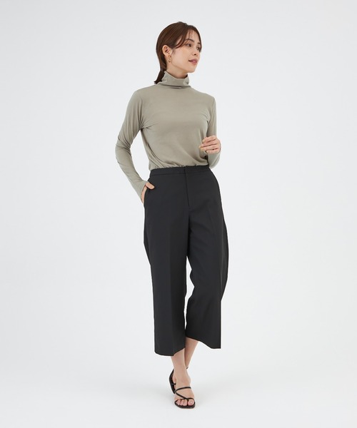 I.T.'S international(イッツインターナショナル)の「ベーシックワイドクロップドパンツ(その他パンツ・レディース・ブラック/チャコールグレー/パープル/ベージュ/オフホワイト/グレー/ブルー/その他7/イエロー・11号/9号/7号)」の19枚目の写真