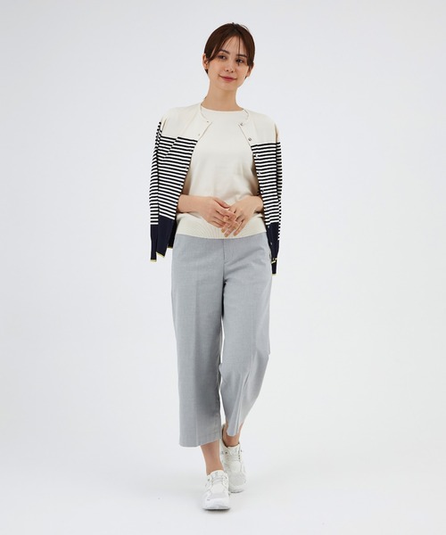 I.T.'S international(イッツインターナショナル)の「ベーシックワイドクロップドパンツ(その他パンツ・レディース・ブラック/チャコールグレー/パープル/ベージュ/オフホワイト/グレー/ブルー/その他7/イエロー・11号/9号/7号)」の21枚目の写真