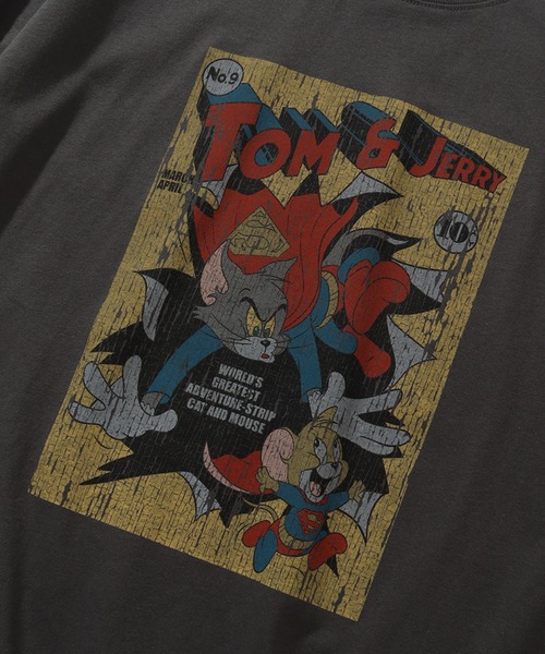 Tom&Jerry(トムアンドジェリー)の「【Tom & Jerry/トム & ジェリー】100周年コラボ アートワークデザイン ピグメント風 ルーズ 半袖クルーネックTシャツ(Tシャツ/カットソー・メンズ・ブラック系その他3/ブラック系その他2/ブラック系その他/ブラック系その他4・L/M/LL)」の20枚目の写真