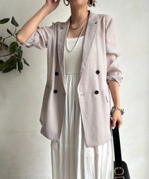 DouDou | 強撚シアーダブルジャケット(テーラードジャケット)