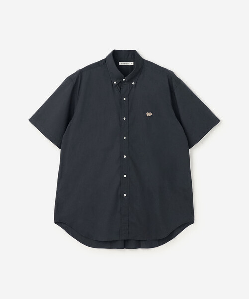 SCYE BASICS（サイベーシックス）の「SCYE BASICS｜〈別注〉半袖ボタンダウンシャツ MEN（シャツ/ブラウス・メンズ・キャメル/ライトブルー/ネイビー・38/40/36）」の2枚目の写真