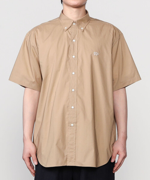 SCYE BASICS（サイベーシックス）の「SCYE BASICS｜〈別注〉半袖ボタンダウンシャツ MEN（シャツ/ブラウス・メンズ・キャメル/ライトブルー/ネイビー・38/40/36）」の10枚目の写真