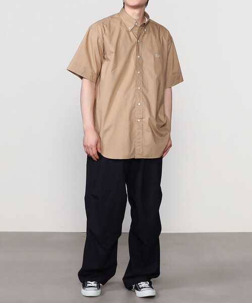 SCYE BASICS（サイベーシックス）の「SCYE BASICS｜〈別注〉半袖ボタンダウンシャツ MEN（シャツ/ブラウス・メンズ・キャメル/ライトブルー/ネイビー・38/40/36）」の13枚目の写真