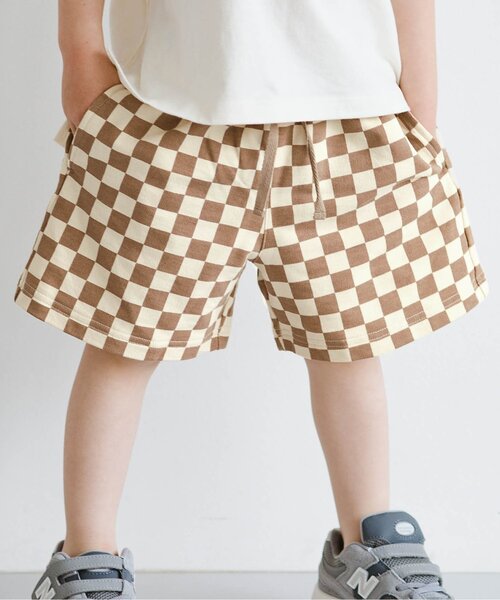 p.premier（ピードットプルミエ）の「イロチ買いしたい総柄イージーハーフパンツ（その他パンツ・キッズ・ブラック/ベージュ/ブラウン/レッド/ミント/アイボリー・110/120/80/130/140/90/100）」の4枚目の写真