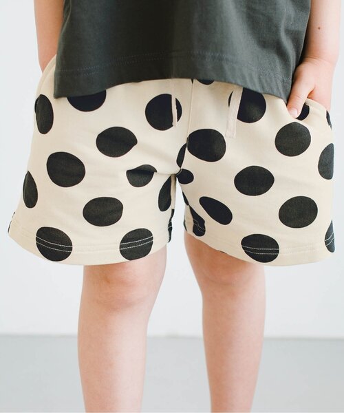 p.premier（ピードットプルミエ）の「イロチ買いしたい総柄イージーハーフパンツ（その他パンツ・キッズ・ブラック/ベージュ/ブラウン/レッド/ミント/アイボリー・110/120/80/130/140/90/100）」の2枚目の写真