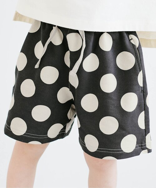 p.premier（ピードットプルミエ）の「イロチ買いしたい総柄イージーハーフパンツ（その他パンツ・キッズ・ブラック/ベージュ/ブラウン/レッド/ミント/アイボリー・110/120/80/130/140/90/100）」の3枚目の写真