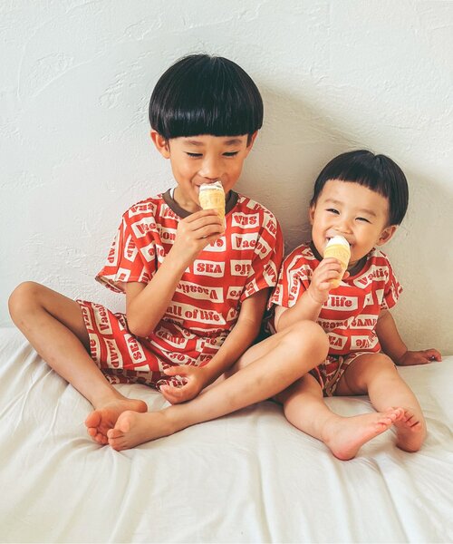 p.premier（ピードットプルミエ）の「イロチ買いしたい総柄イージーハーフパンツ（その他パンツ・キッズ・ブラック/ベージュ/ブラウン/レッド/ミント/アイボリー・110/120/80/130/140/90/100）」の14枚目の写真