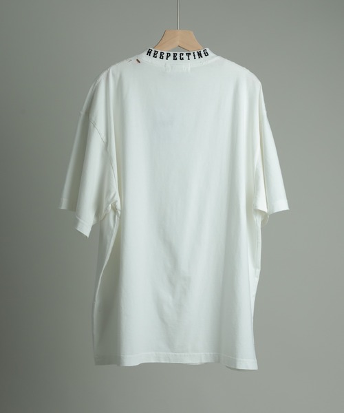 GENXDER(ノンジェンダー)の「【GENXDER】刺繍ダメージ加工Tシャツ (SS)(Tシャツ/カットソー・メンズ・オフホワイト/ブラック・X-LARGE/LARGE/MEDIUM)」の9枚目の写真