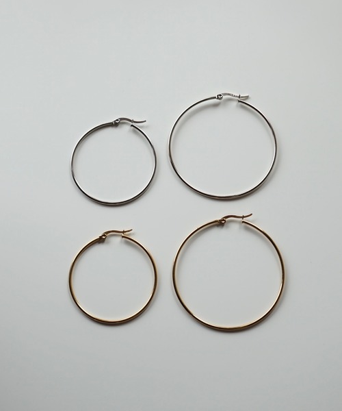 CERCA(チェルカ)の「saran jewelry/アレルギー対応 フープピアス(ピアス(両耳用)・レディース・ゴールド/シルバー・#5/#4)」の5枚目の写真