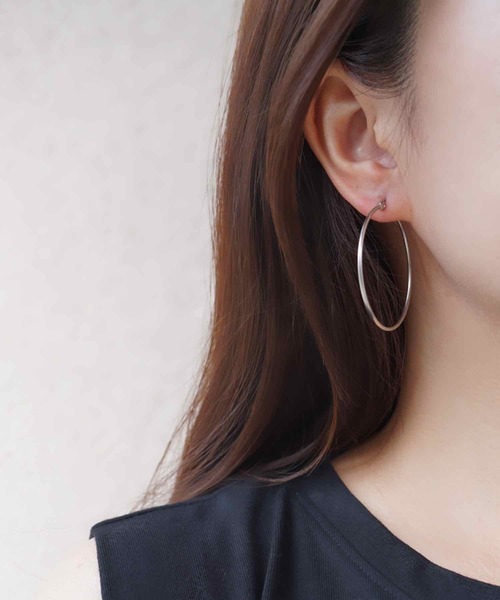CERCA(チェルカ)の「saran jewelry/アレルギー対応 フープピアス(ピアス(両耳用)・レディース・ゴールド/シルバー・#5/#4)」の6枚目の写真